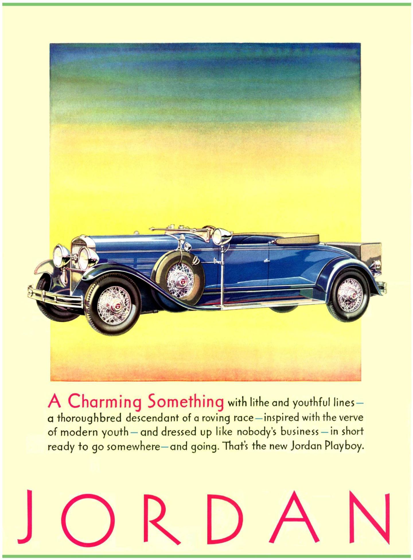 1929 Jordan Auto Advertising